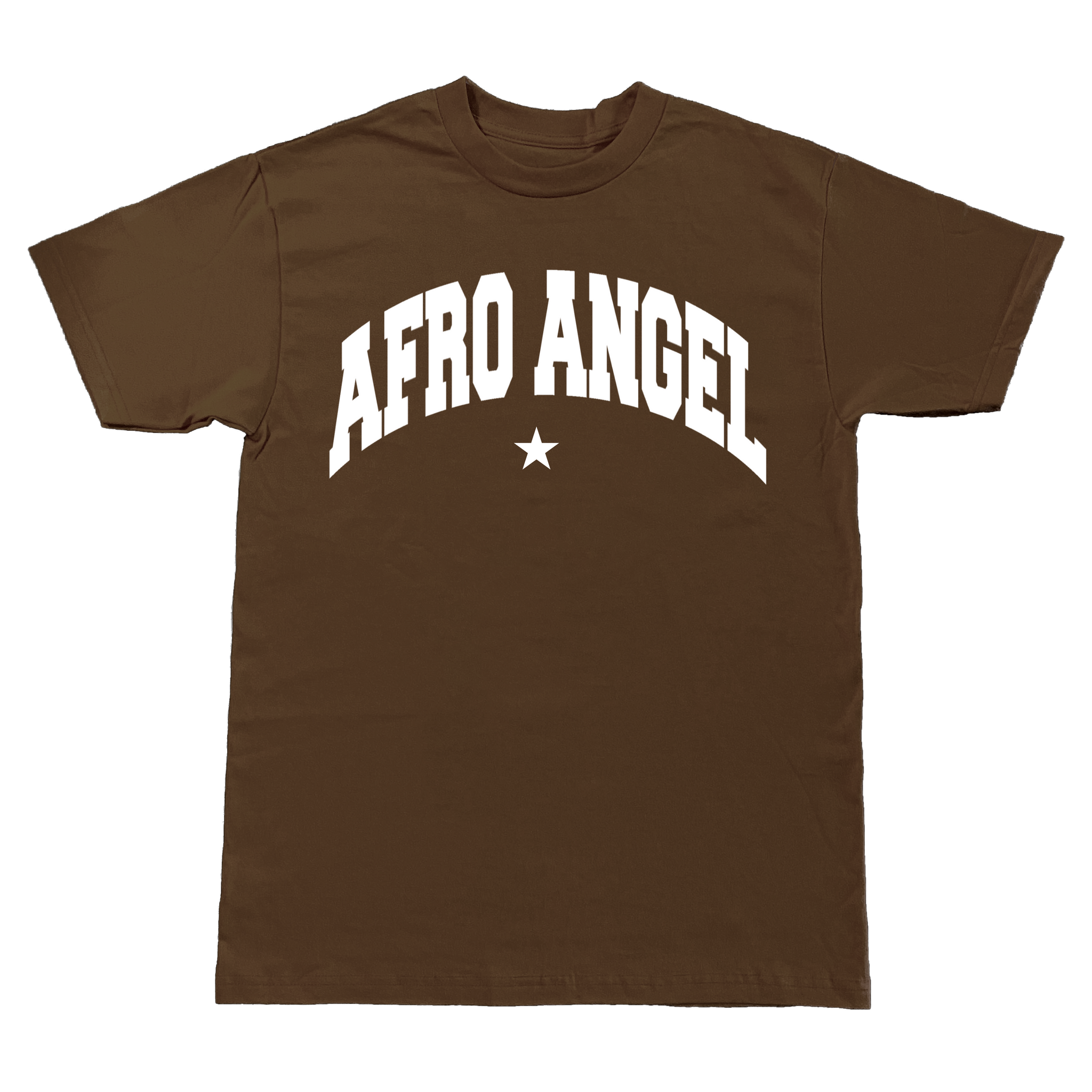 AFRO ANGEL TEE- BROWN
