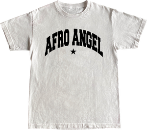 AFRO ANGEL TEE - WHITE