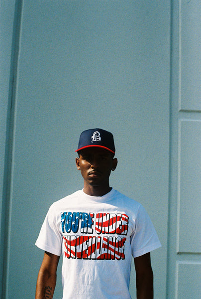 NAVY/RED B HAT
