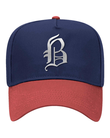 NAVY/RED B HAT