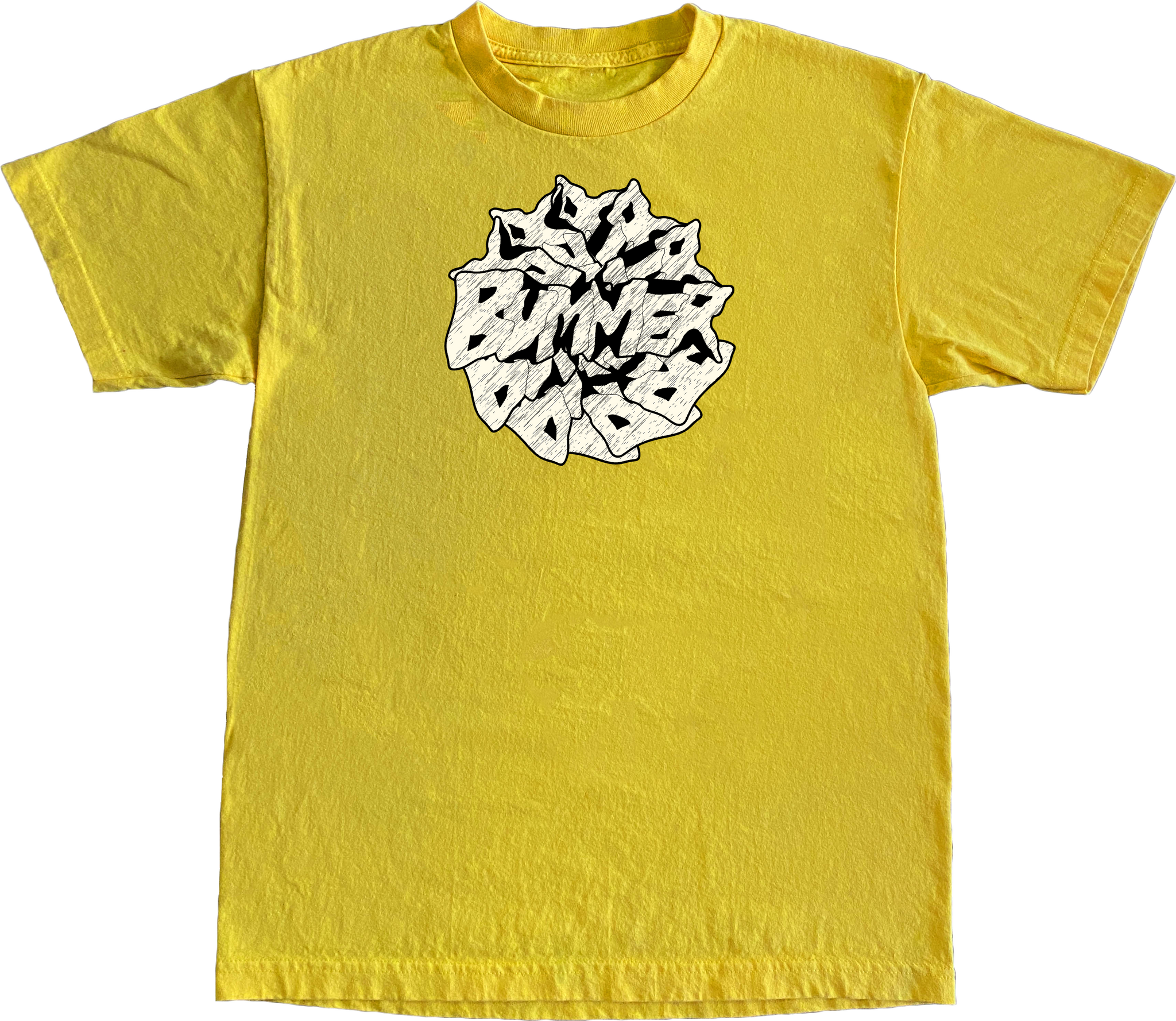JAGGED SPIRAL TEE - YELLOW